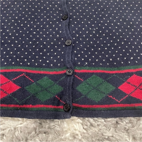 VTG Crystal Kobe Button Down Multicolor Holiday Vest Size 2X - Picture 3 of 7